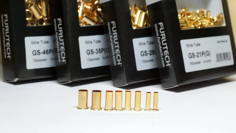 Furutech GS-28P / GS-35P / GS-46P Gold Plated Wire Tubes (Pack of 10)